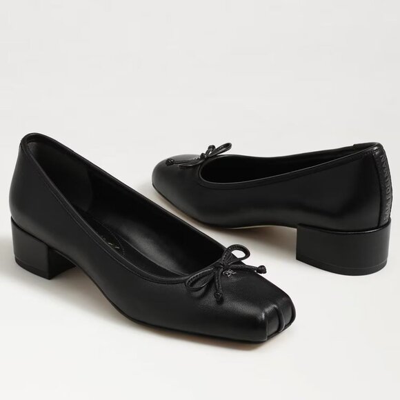 Sam Edelman Rosa Flats in Black Leather 8.5 with Box Womens Low Heels Pumps - Picture 13 of 14